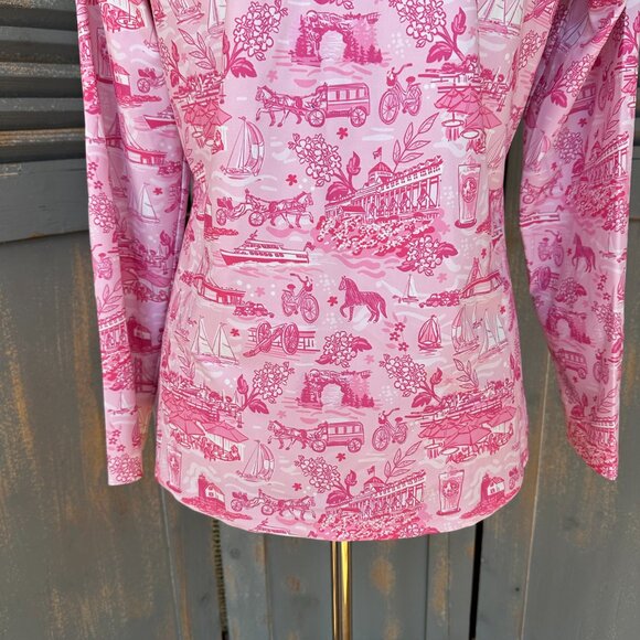 Katherine Way Ana Maria 1/4 Zip Pullover Mackinac Pink Pony Sz S NWT - Picture 14 of 16